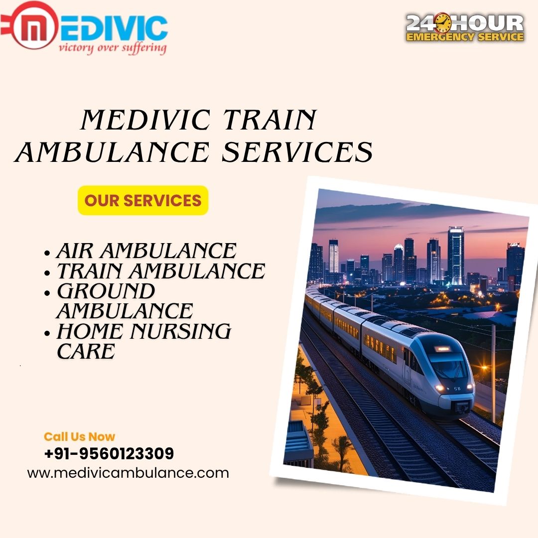 The Medivic Train Ambulance Services in Ranchi is designed for comfort and built for survival