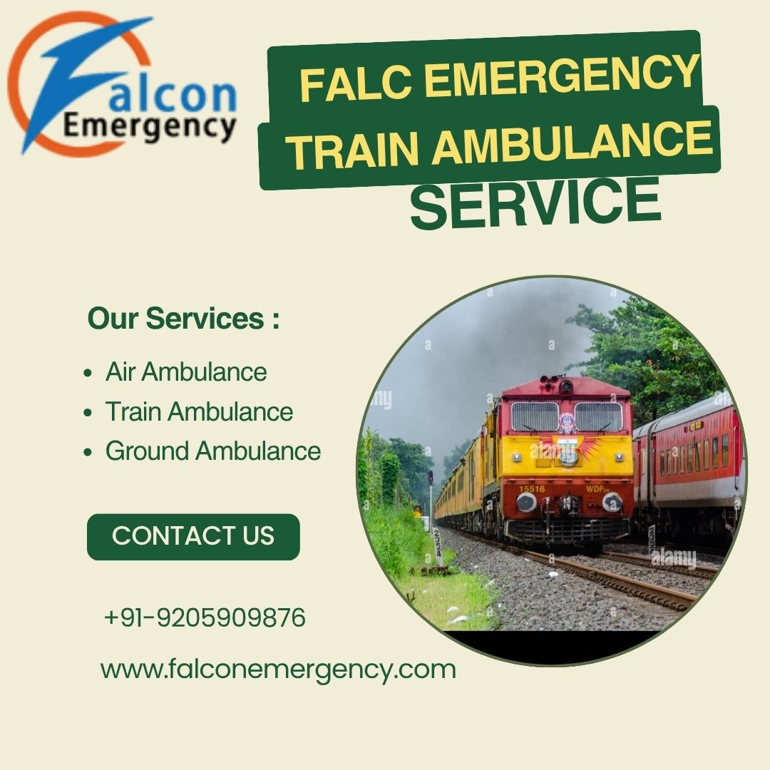 Pick the Falc Emergency Train Ambulance Service in Bangalore, which employs certified medical attendants