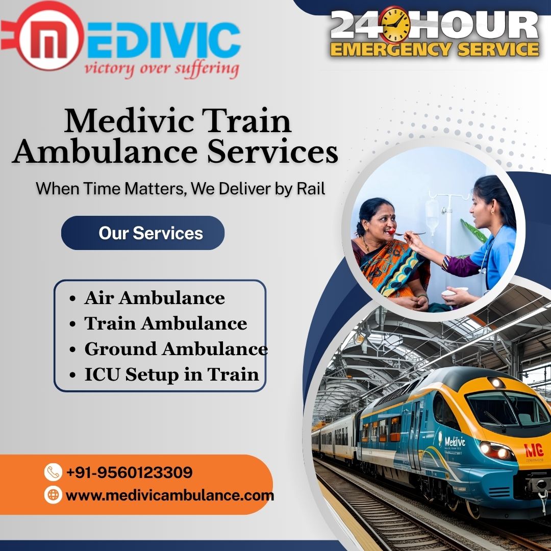 Medivic Train Ambulance in Guwahati provides a lot of medical personal during the journey