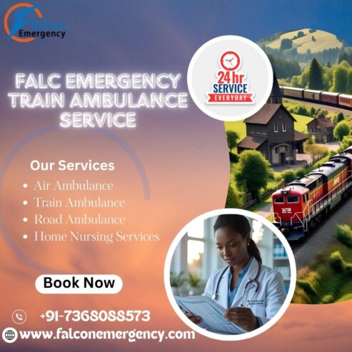 FALC Emergency Train Ambulance in Dibrugarh supplies a medical attendant for non-critical Injured