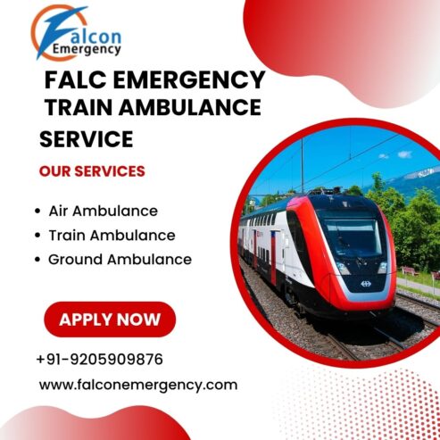 Book ICU equipped FALC Emergency Train Ambulance Service in Guwahati at low cost