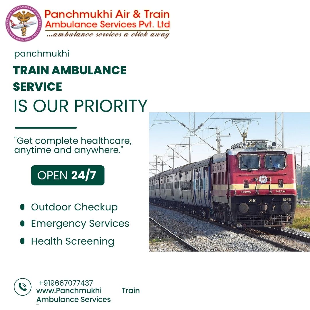Now book a muddle-free Pancmukhi train ambulance service in Pune for patient care