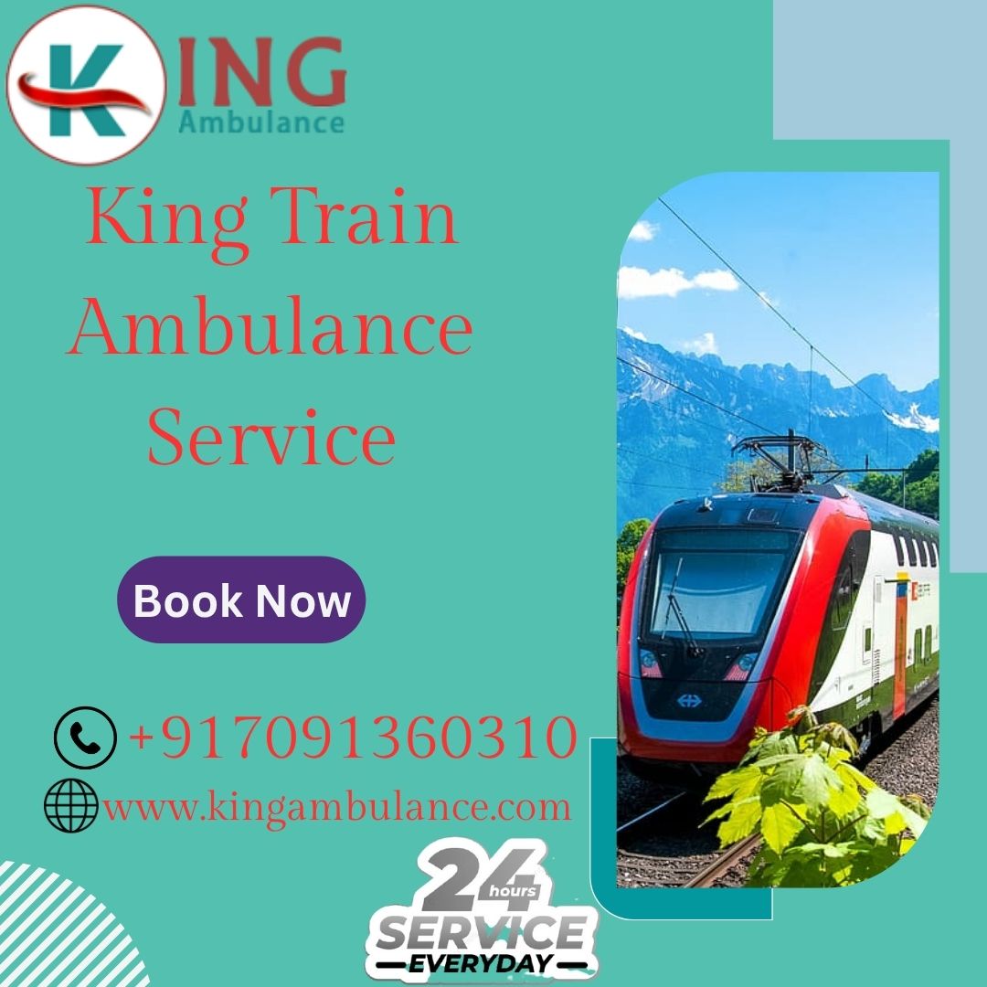 Book King Train Ambulance Service in Siliguri which provides life-care medical setup