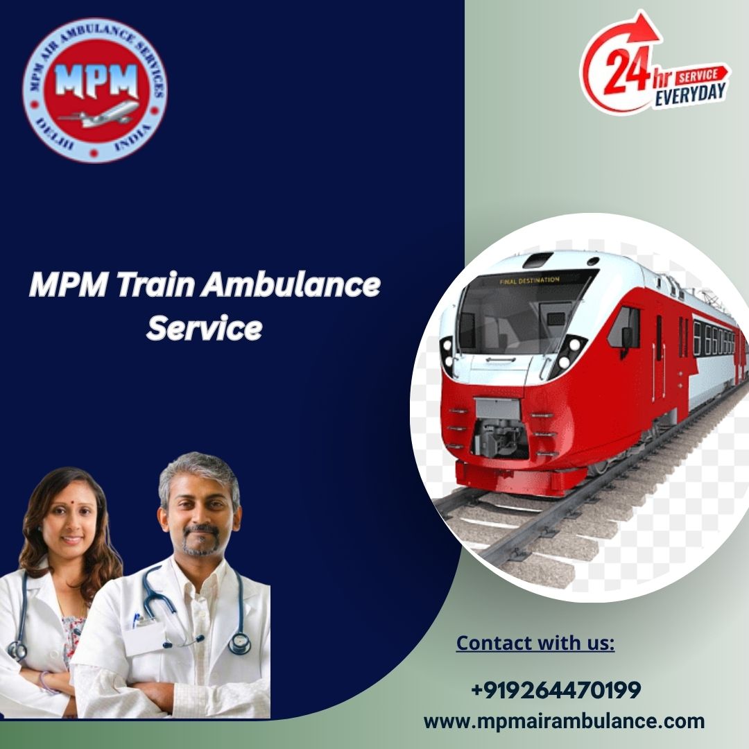 Book MPM Train Ambulance Services in Gorakhpur with Life-Saving Ventilator Setup