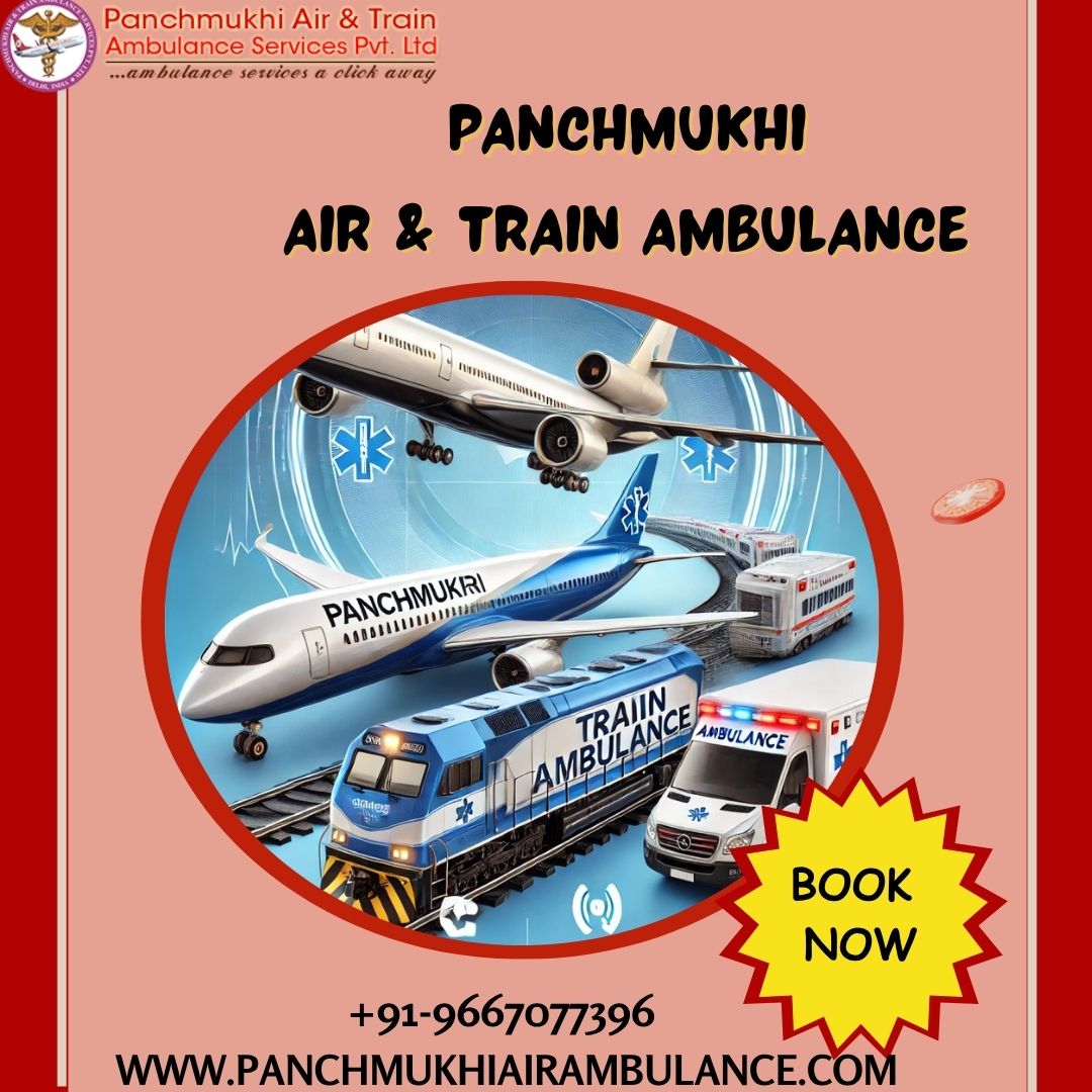 Reserve Panchmukhi Train Ambulance Services in Guwahati for the rapid transfer of your critical patient