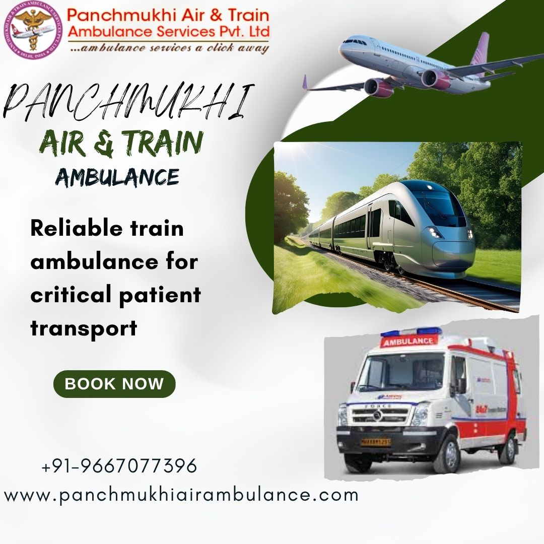 Book Panchmukhi Train Ambulance Services in Delhi to transfer your critical patient