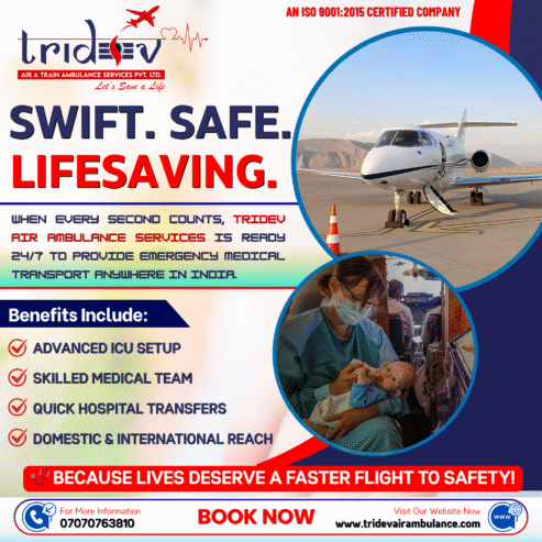 Tridev Air Ambulance Guwahati – When Every Second Counts
