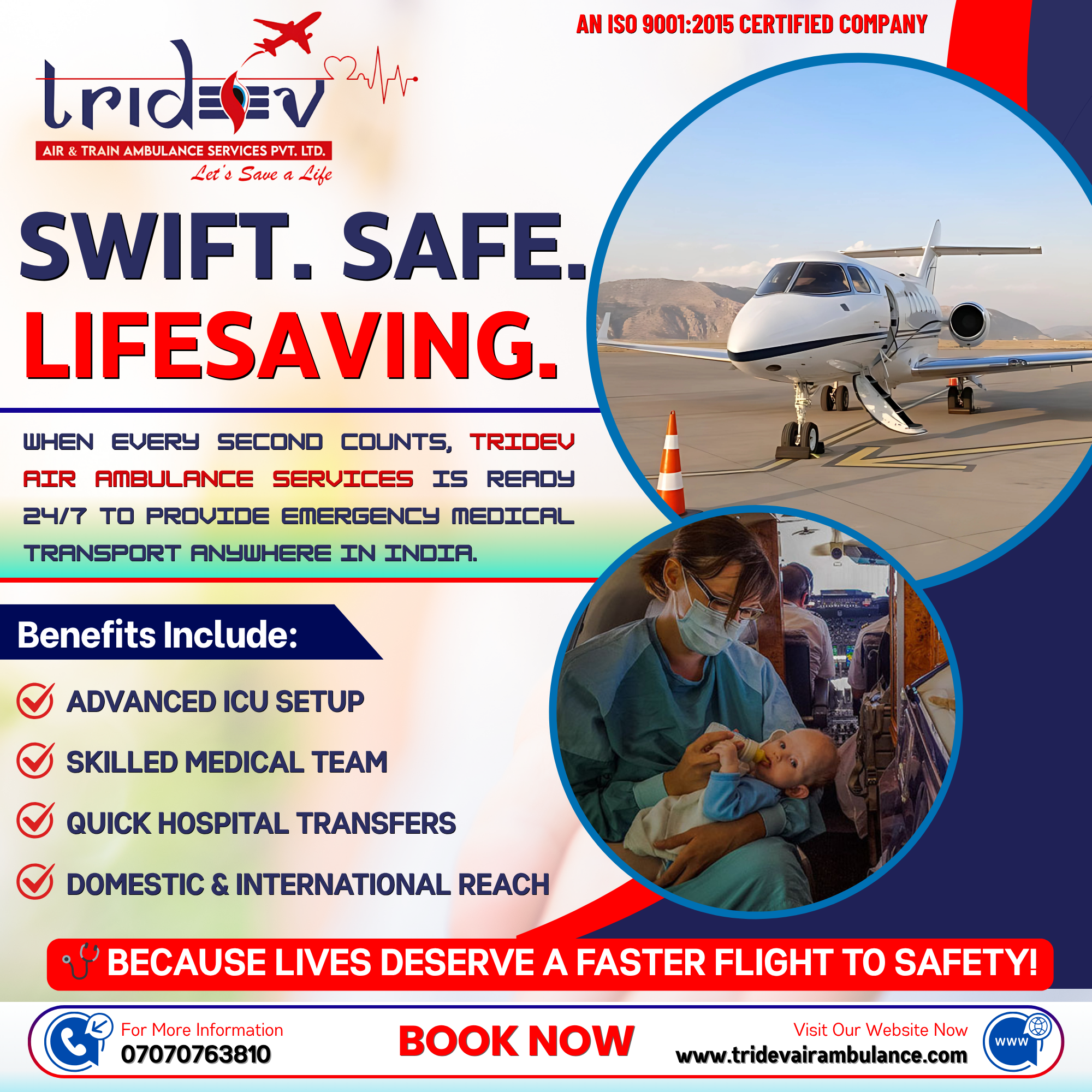 Tridev Air Ambulance Guwahati – When Every Second Counts
