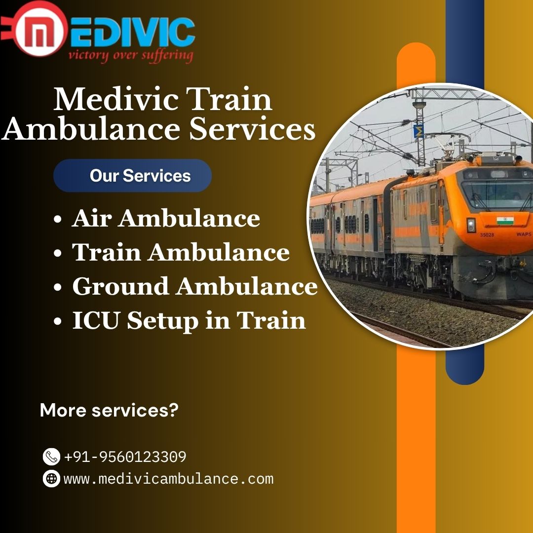 Reliable Train Ambulance by Medivic provides pleasant transportation with a crew in Kolkata