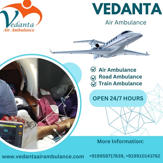 Utilise Vedanta Air Ambulance Service in Jamshedpur with a Cardiac Monitor at Low-fare