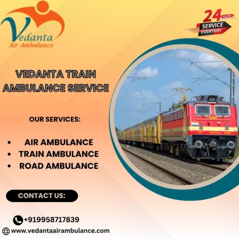Highly reliable Vedanta Train Ambulance Service in Delhi
