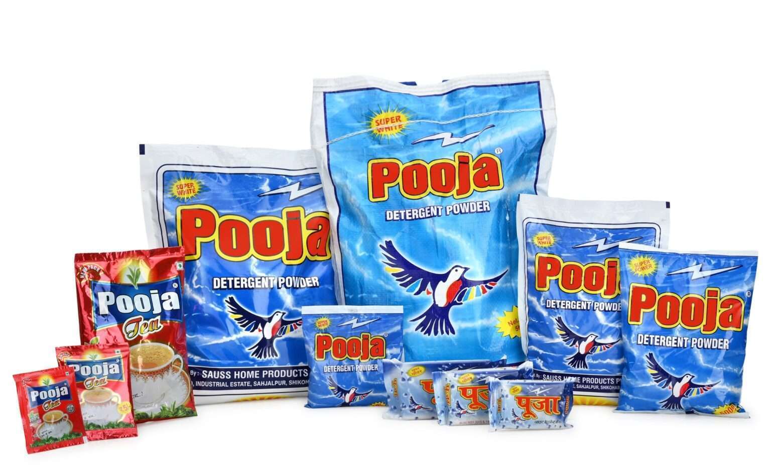 Pooja white detergent powder