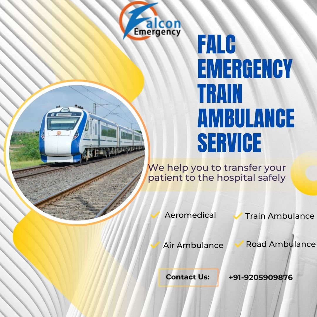 Falc Emergency Train ambulance services in Kolkata assure that the patient gets a good transfer