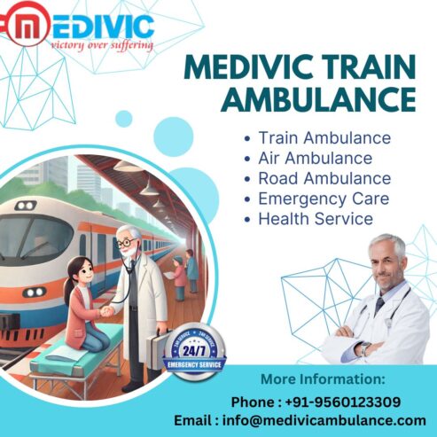Medivic Train Ambulance in Mumbai provides transportation with all the necessary preparations
