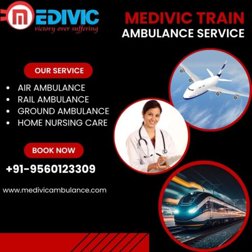Choose Medivic Train Ambulance to Transfer Patient with Healthcare Support Team in Pune