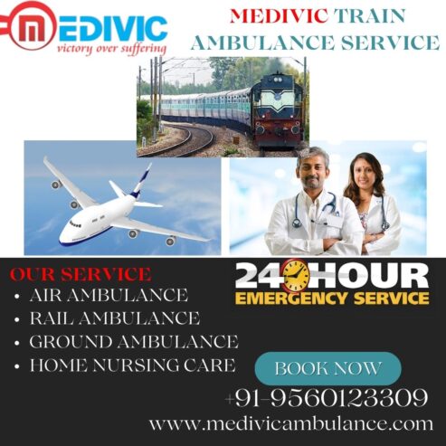 Book Medvic Train Ambulance Service in Nagpur for the Safest and Cleanest Transfer of Sick Patient
