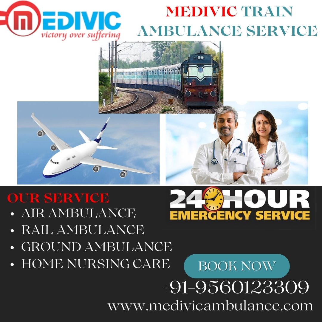 Book Medvic Train Ambulance Service in Nagpur for the Safest and Cleanest Transfer of Sick Patient