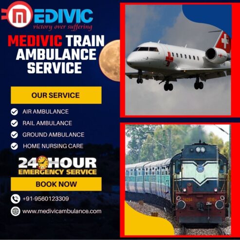 Select Medivic Train Ambulance Service in Gorakhpur Provide Trained Medical Staff