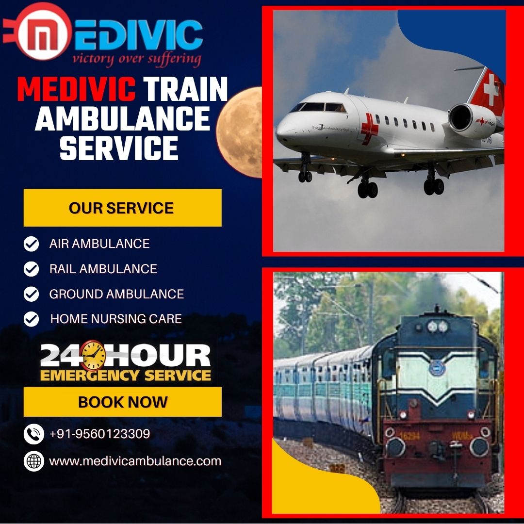 Select Medivic Train Ambulance Service in Gorakhpur Provide Trained Medical Staff