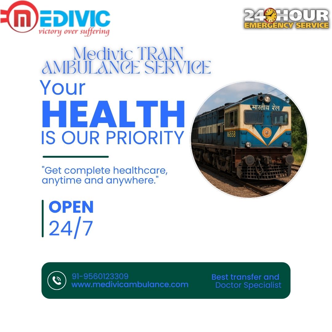 Medivic Train Ambulance in Patna Helps Patients Get to transfer Without the Typical Delay
