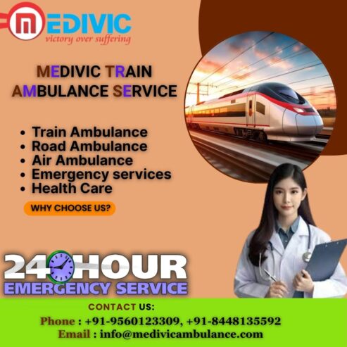 Medivic Train Ambulance in Patna serves its purpose no matter what situation you are facing