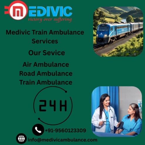 Medivic Train Ambulance in Raipur helps in transporting patients from one place to another