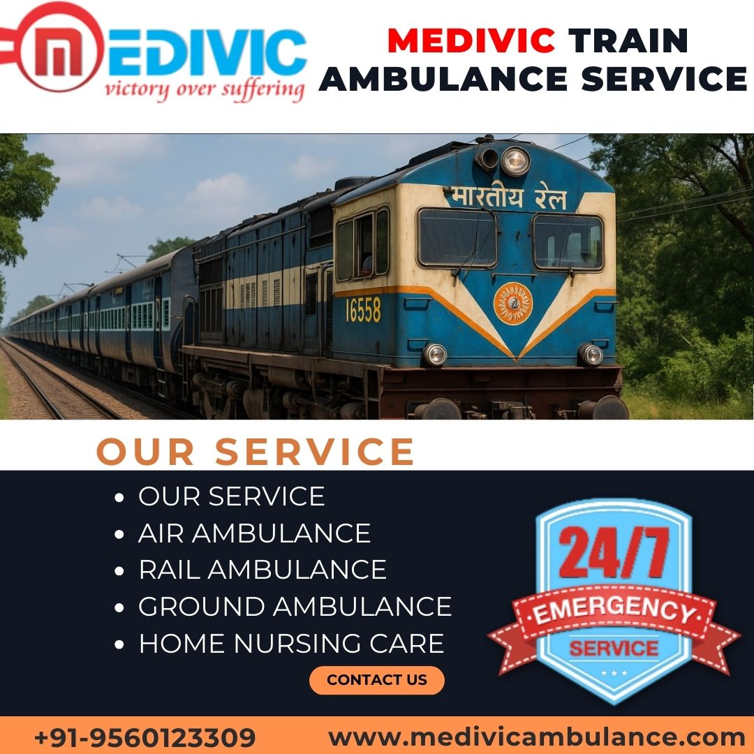 Choose Medivic Train Ambulance Service for 24/7 sick patient transport in Allahabad