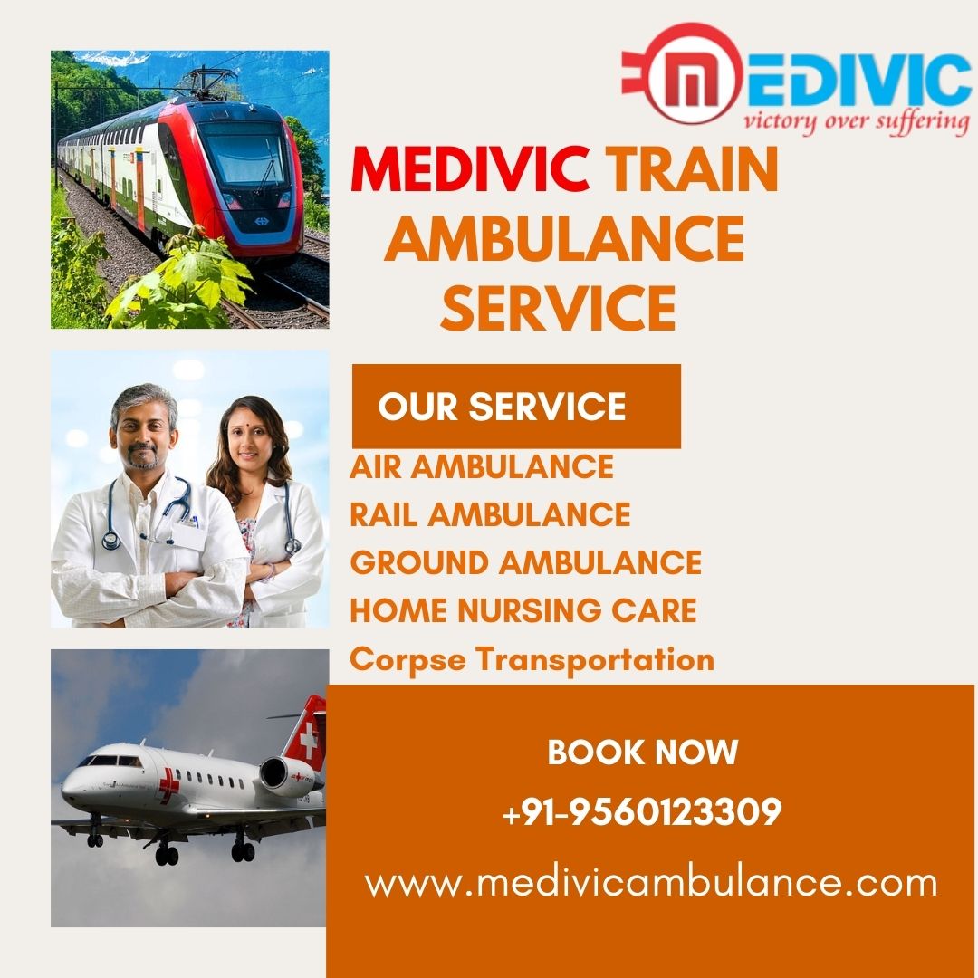 Select Now Medivic Train Ambulance Service in Jabalpur to Transport Proper Medical Facility