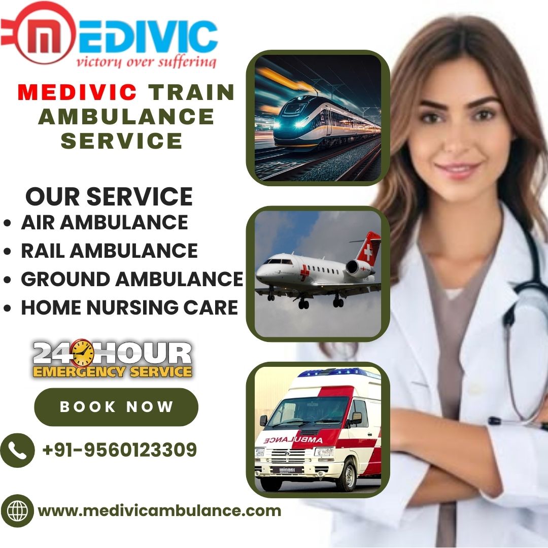 Medivic Act Without Pause during Transit in Raipur in its Train Ambulance