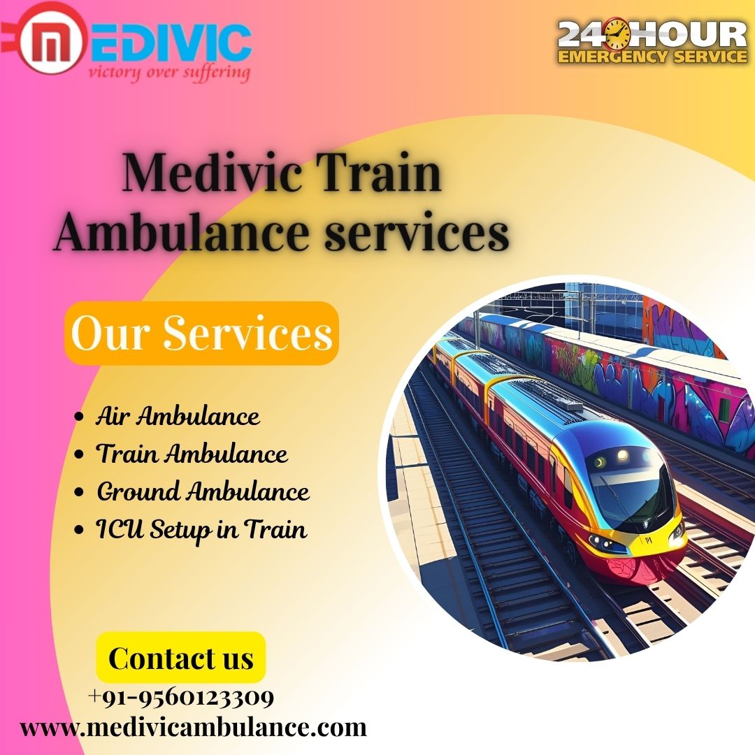 Medivic Train Ambulance Services in Guwahati charges the lowest for your option