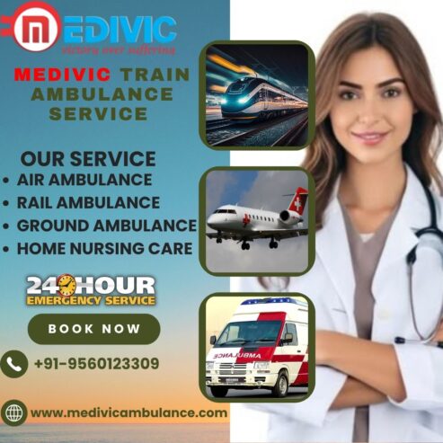 Hire Medivic Train Ambulance Service in Raipur for Safe and Reliable Transfer