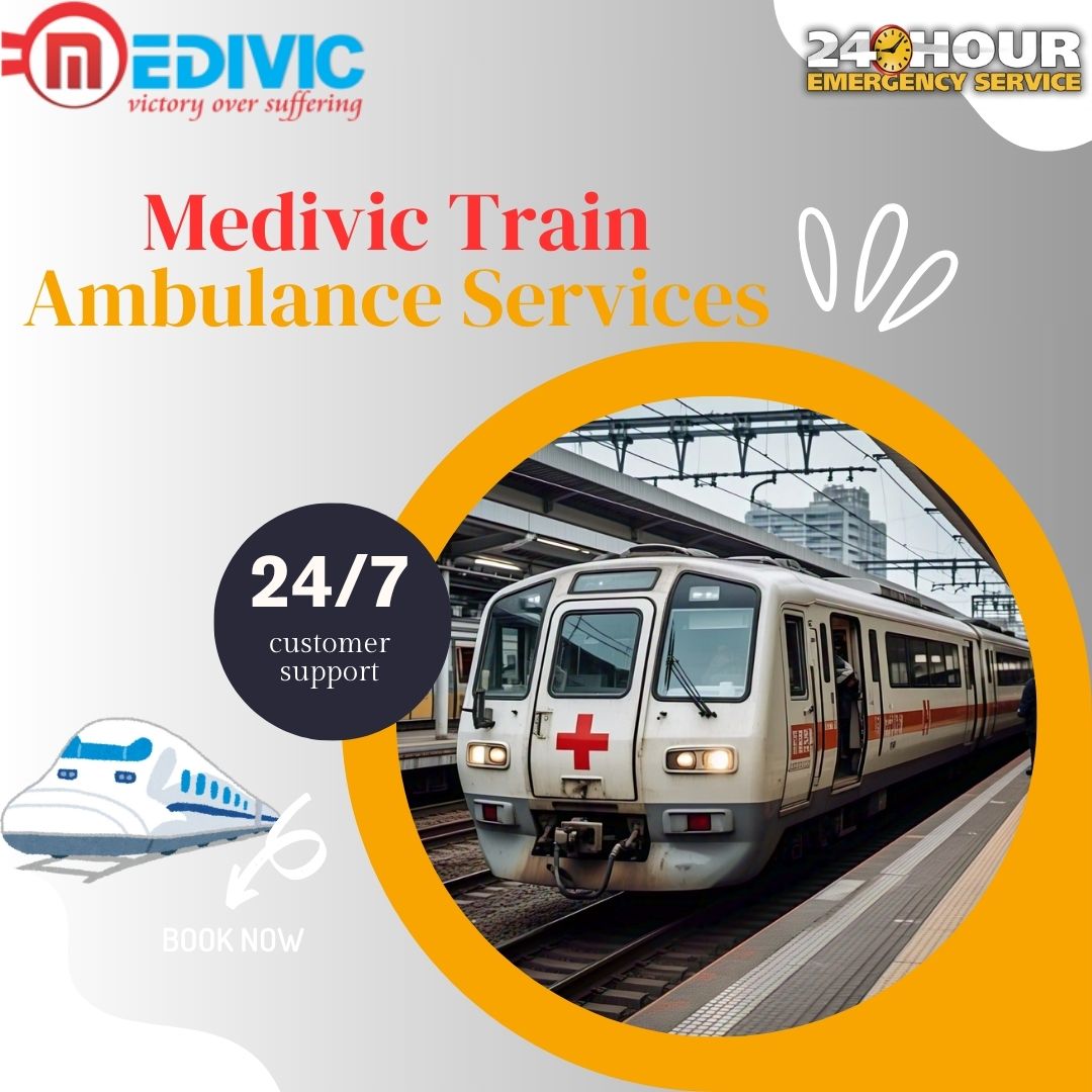 Medivic Train Ambulance in Kolkata takes care of every situation during transit