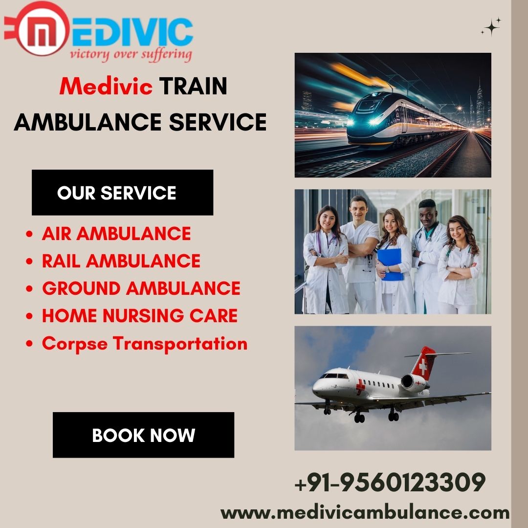 Select Risk-Free Medivic Train Ambulance with the Best Treatment for Your Patient in Allahabad