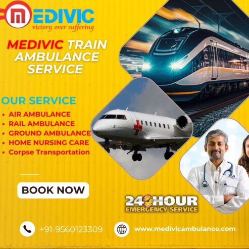 Pick Medivic Train Ambulance Service in Jabalpur With Proper Expert Medical Staff