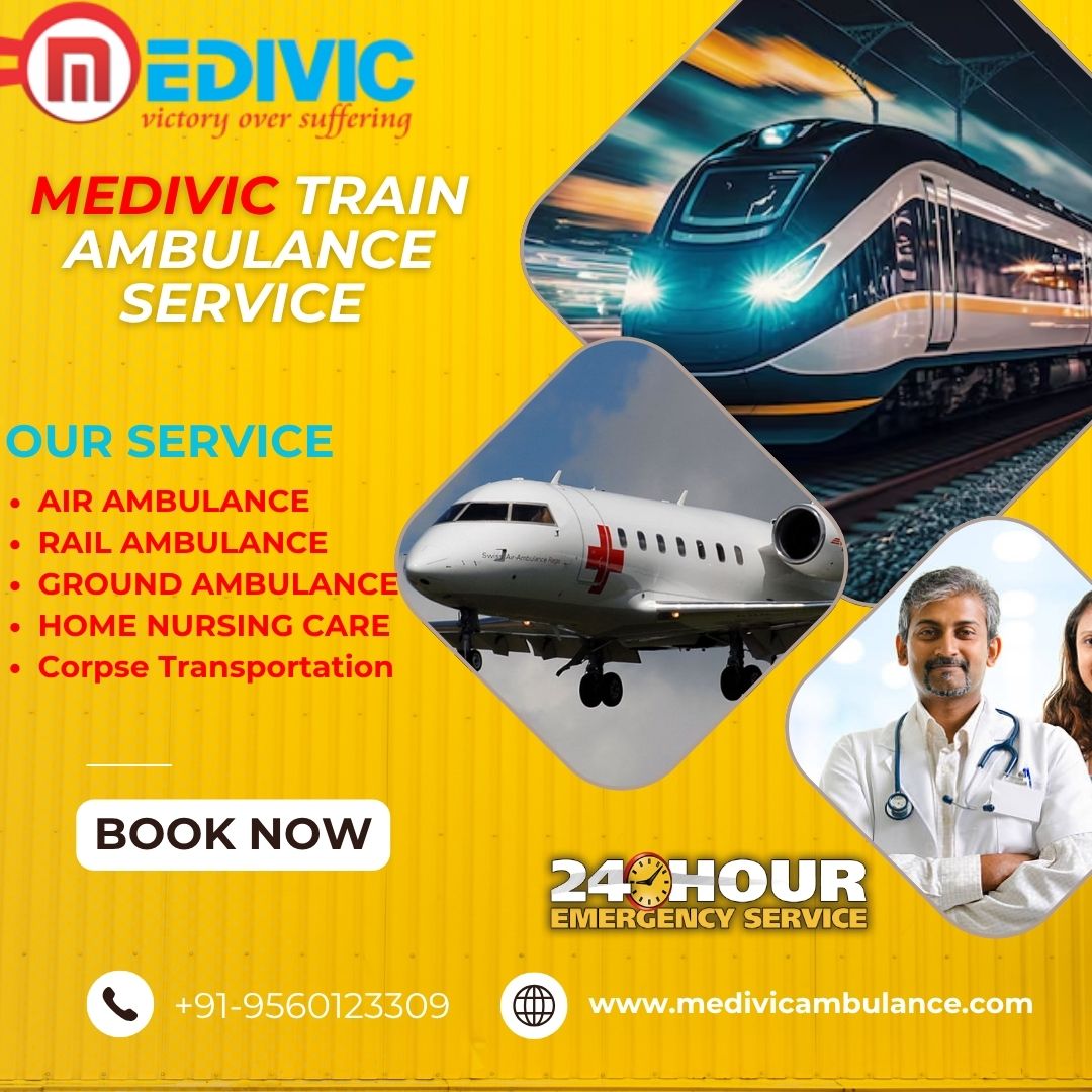 Pick Medivic Train Ambulance Service in Jabalpur With Proper Expert Medical Staff