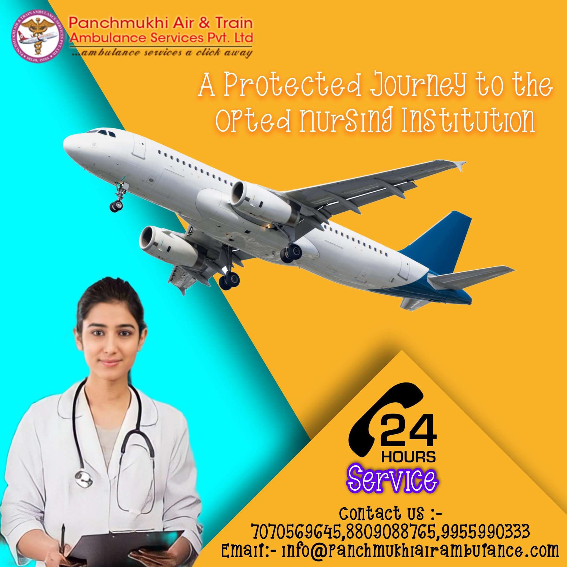 With an Adequate Medical Facility, Avail Air Ambulance from Kolkata by Panchmukhi
