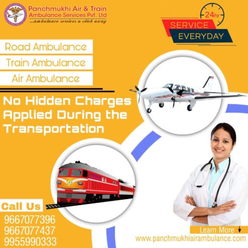 With Superior Medical Assistance Hire Air Ambulance from Patna by Panchmukhi