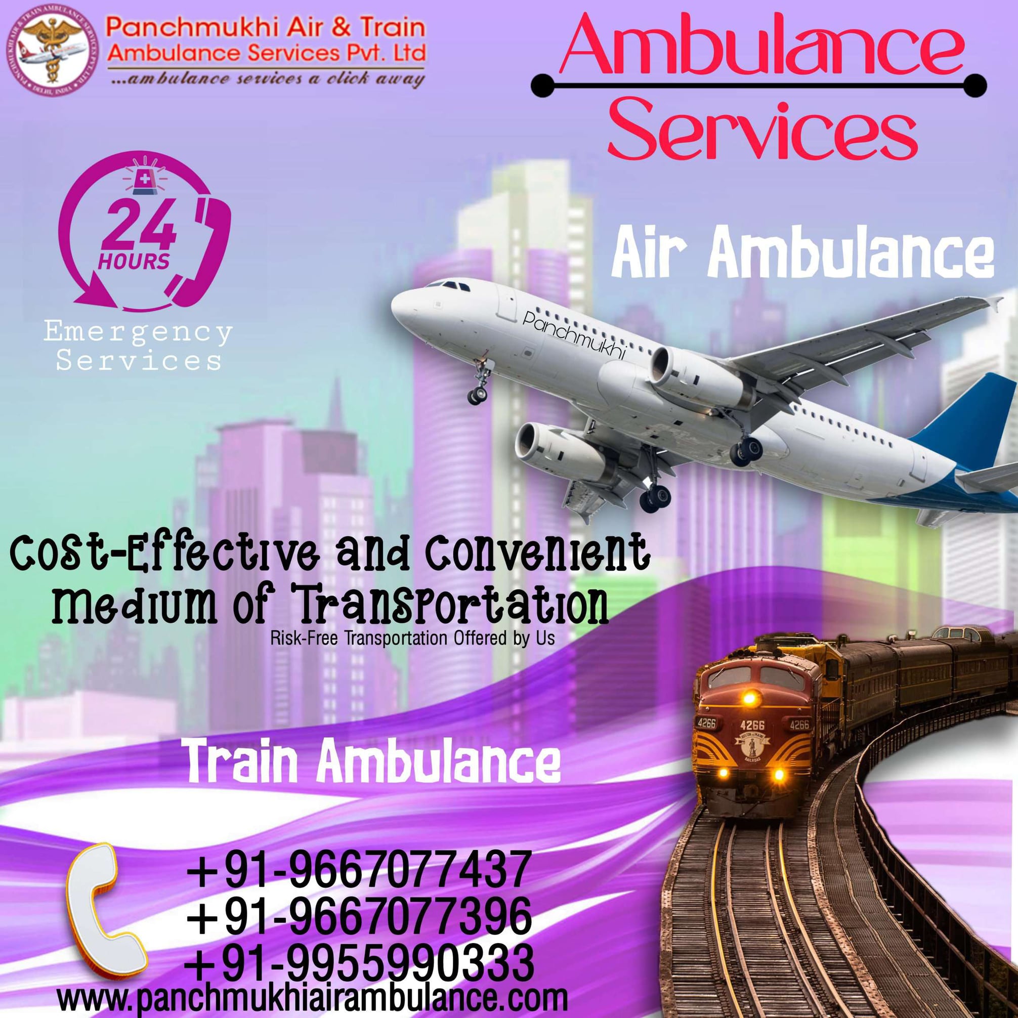 Hire an Air Ambulance from Bangalore with a Health Care Crew by Panchmukhi