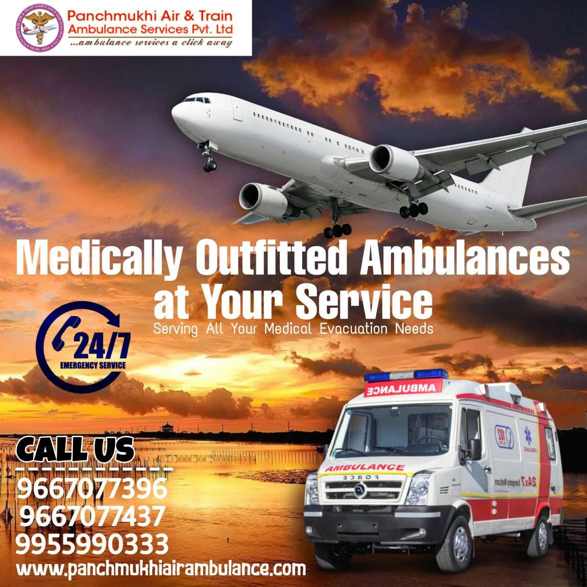 With Qualified Medical Squad Use Top-Grade Air Ambulance from Mumbai by Panchmukhi