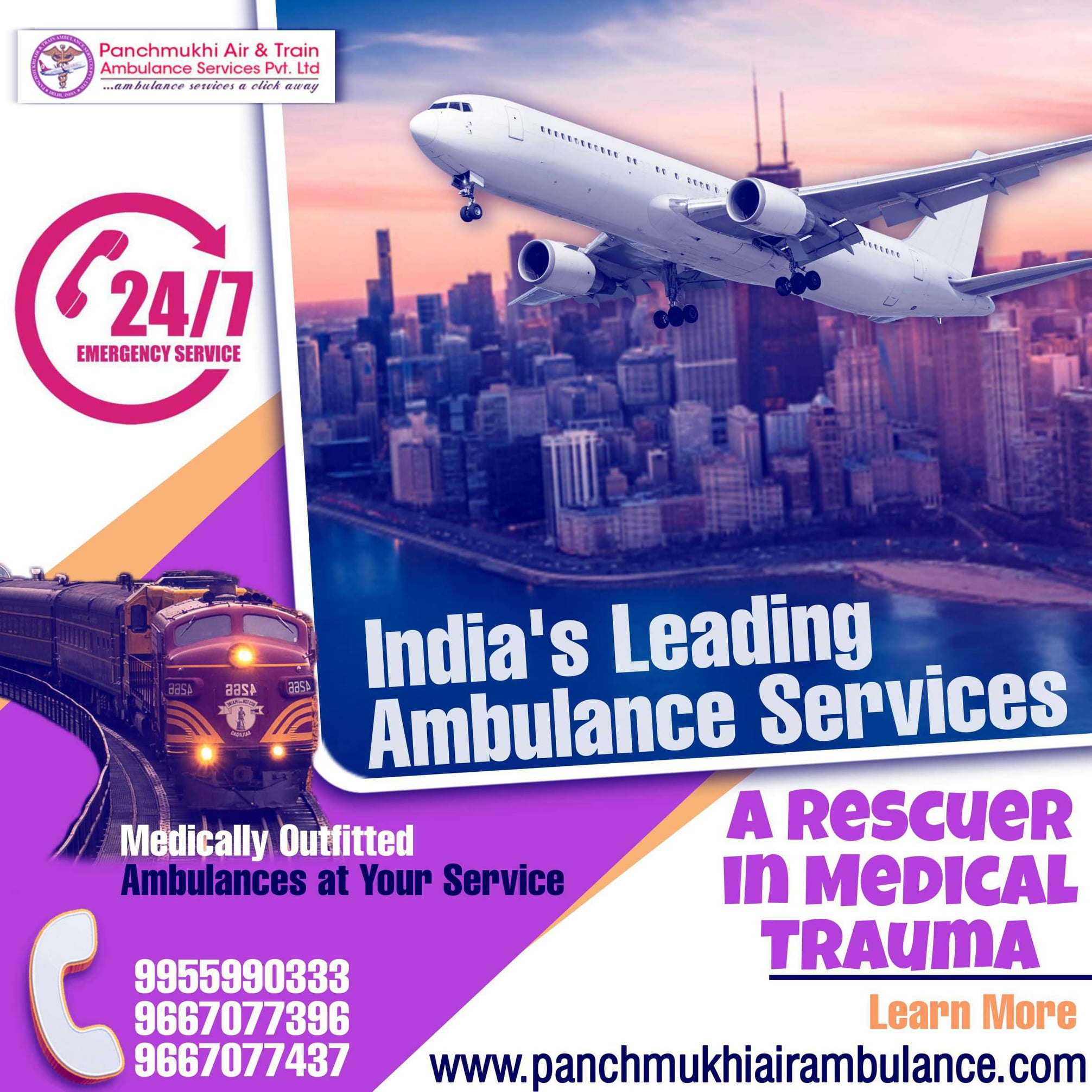 With Secure Patient Transfer, Utilise an Air Ambulance from Patna by Panchmukhi