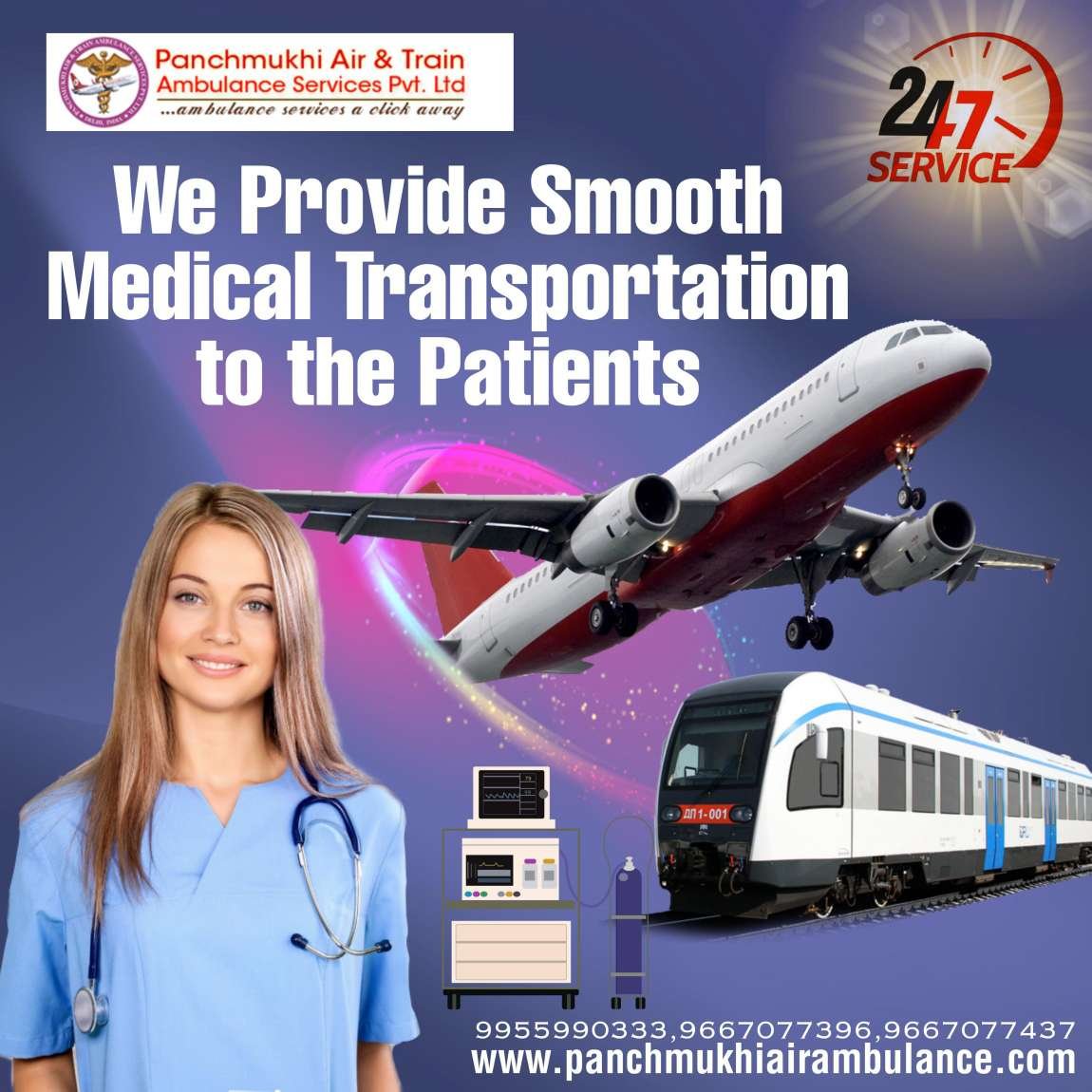 For Superb Medical Attention, Use Air Ambulance from Kolkata by Panchmukhi