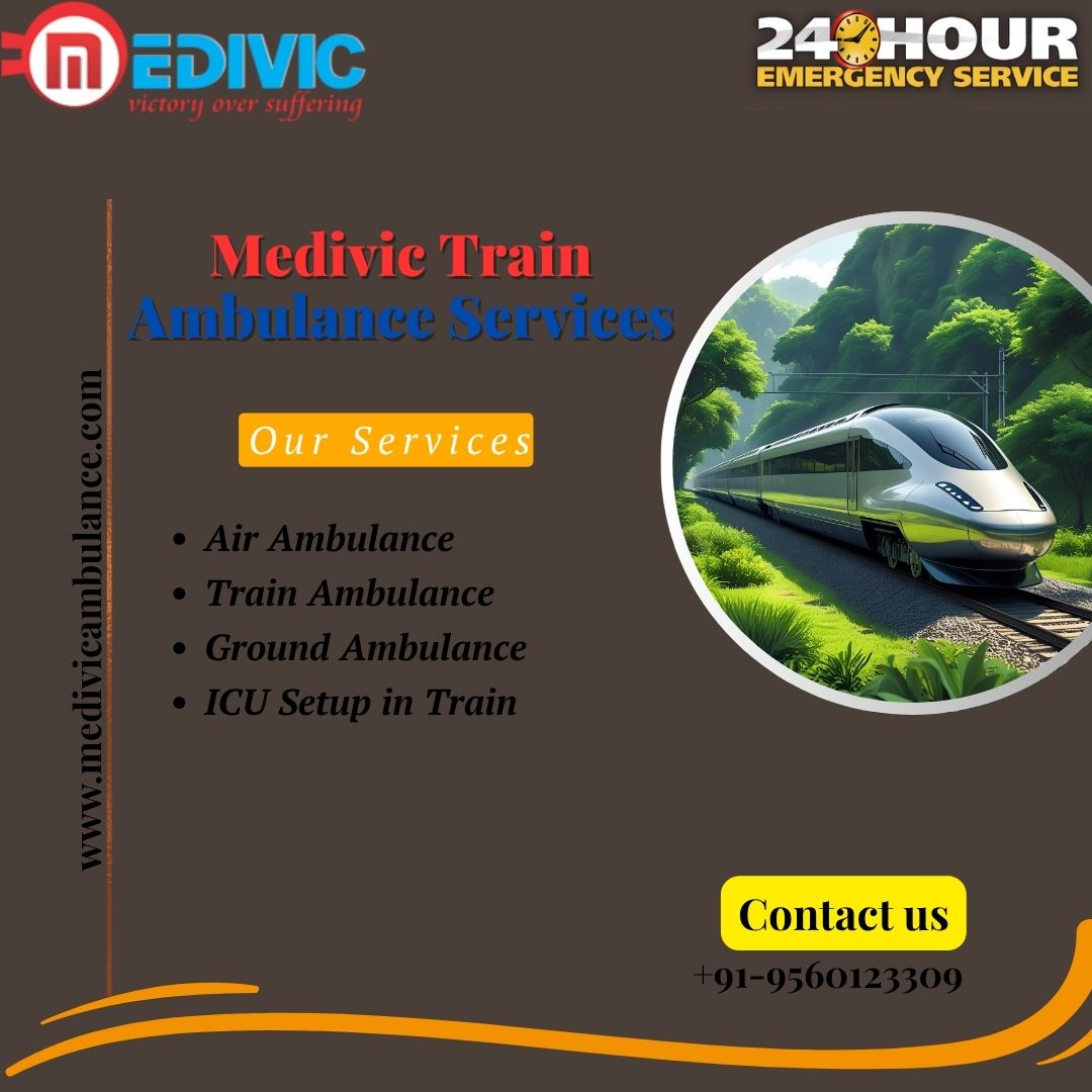 Medivic Train Ambulance in Delhi starts working immediately after booking