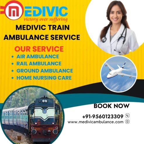 Choose Medivic Train Ambulance Service in Silchar to safely Transportation Your Critical Patient