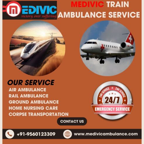 Select Medivic Train Ambulance Service in Indore with Expert Medical Team