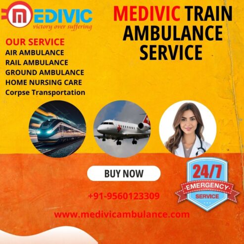 Select Medivic Train Ambulance Service in Indore Provide Professional Doctors Staff