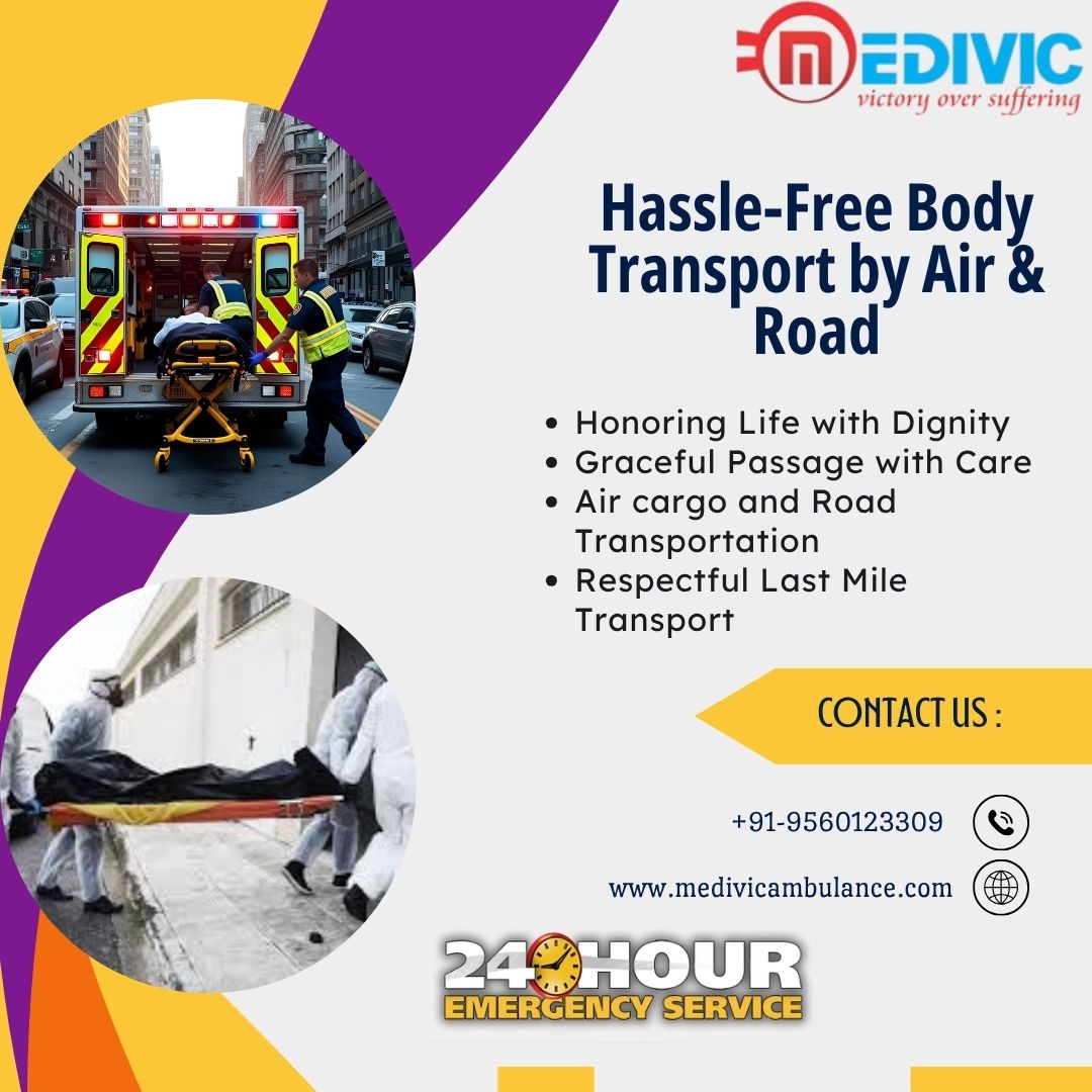 Medivic provided a 24/7 Services response in Chennai with an ambulance for dead bodies