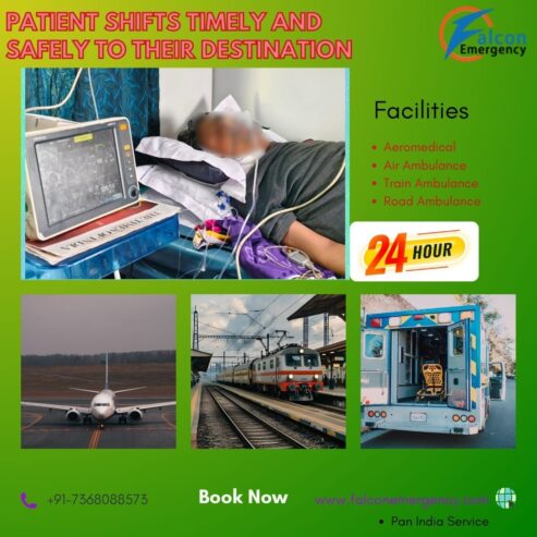 Book Medically Equipped Falc Emergency Train Ambulance from Hyderabad at a Lower Price and with full Comfort