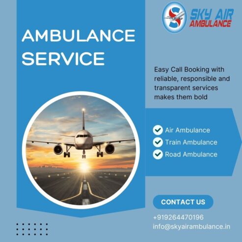 Sky Air Ambulance From Guwahati To Delhi