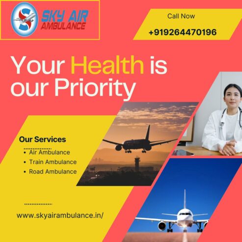 Fast Transport Sky Air Ambulance From Jabalpur To Delhi