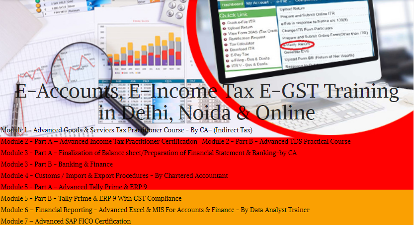 Certified Accounting Course in Delhi, Short-Term GST Course in Delhi, 100 Job Guarantee,